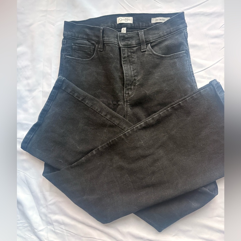 Jessica Simpson women’s black high rise flair Jean